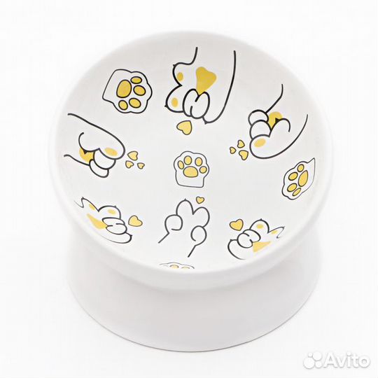 2 шт. Миска керамическая 'Лапа Кота' 150 мл 13 x 9