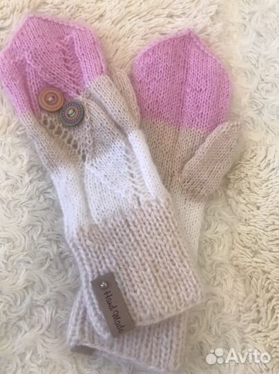 Палантин+шапка+варежки на заказ