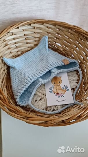 Шапка детская с ушками