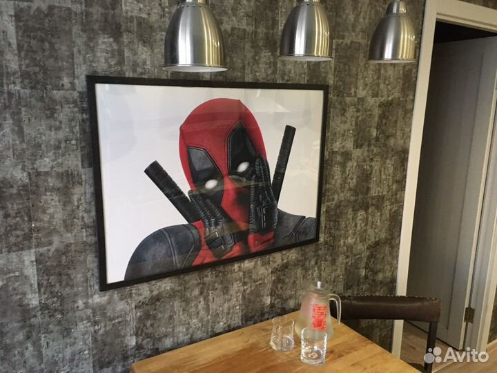 Плакат постер в раме Дэдпул Deadpool марвелmarvel