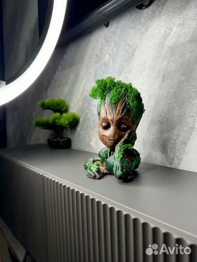 Грут -кашпо Marvel. Гипсовая фигура