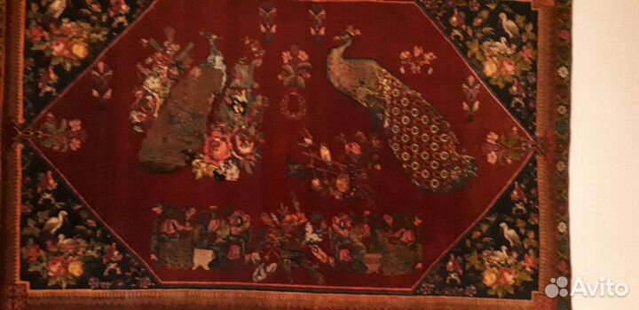 Ковер шерстяной ручной работы,антиквариат