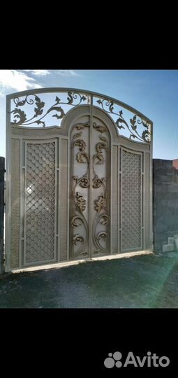 Кованые ворота под ключ e-6417