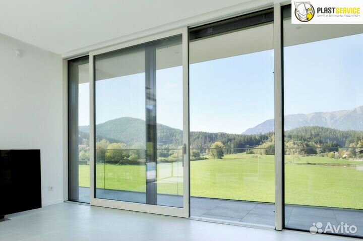 Раздвижные алюминиевые окна, двери, витражи