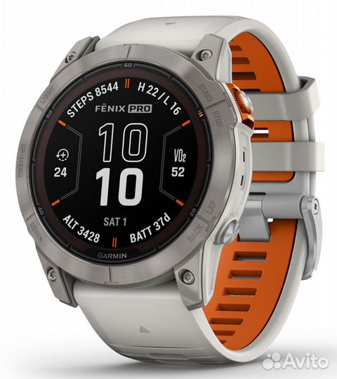 Garmin Fenix 7X Pro Sapphire Solar DLC Orange Band