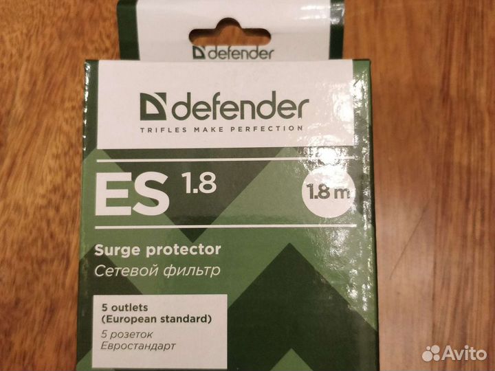 Сетевой фильтр Пилот Pilot Defender ES1.8m 5роз