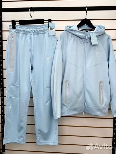 Спортивный костюм nike tech fleece nocta голубой