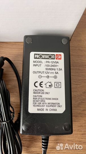 Блок питания 12V 5A, для видеокамер и электроники