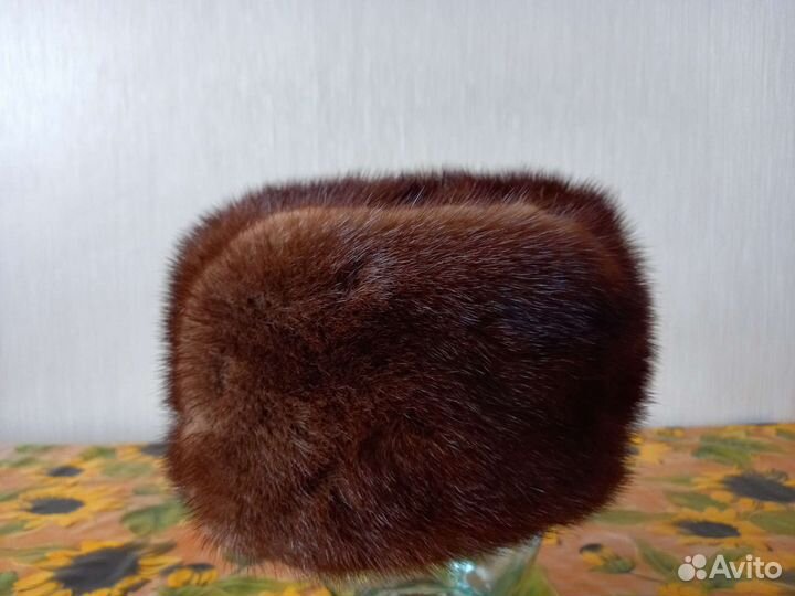 Норковая шапка мужская бу