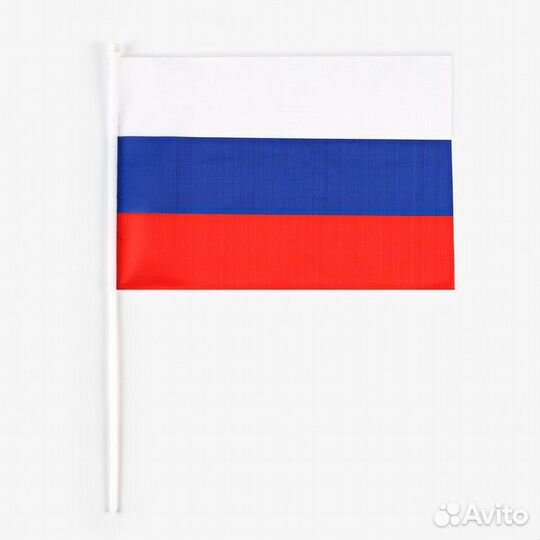 Флаг России, 30 х 45 см, шток 60 см