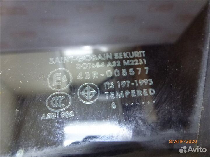 Стекло двери заднее левое Mazda Mazda3 BK Z6 2008