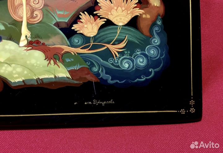 Картина лаковая «Витязь на Распутье» СССР