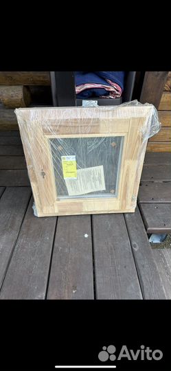 Окно в баню деревянное