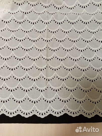 Новая ткань ажурное шитьё хлопок