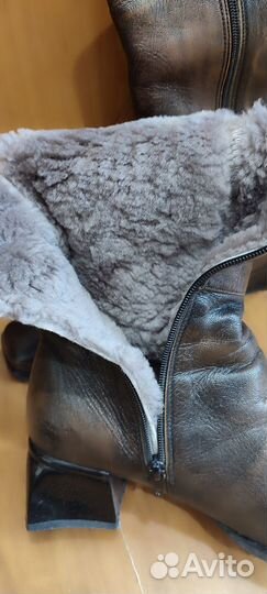 Сапоги женские натуральная кожа на цигейке