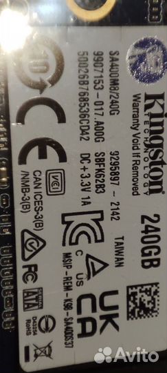 Ssd m2 kingston 240 gb