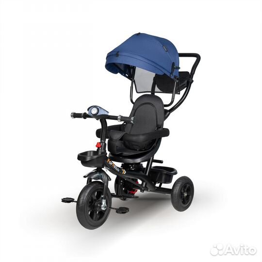 Трехколесный велосипед детский PL-04-BL с ручкой