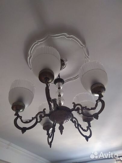 Люстра советская СССР хрустальная