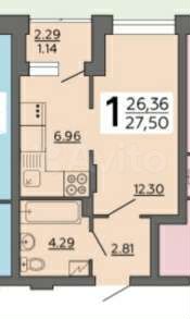 Квартира-студия, 27,5 м², 9/10 эт.