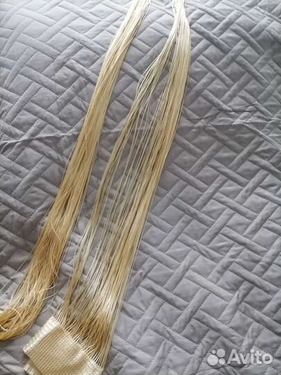 Штора Нитка, жёлтая