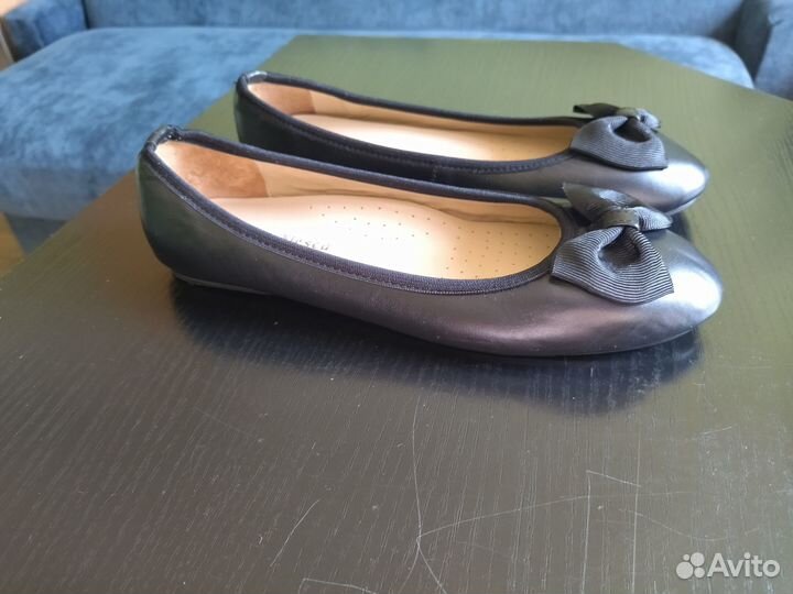 Обувь женская, балетки кожаные