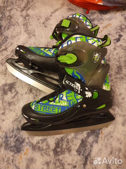 Коньки ледовые раздвижные с сумкой