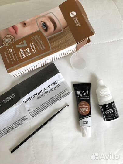 Bronsun Набор для светлых бровей, эффект хны