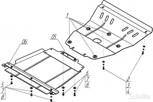 Защита двс, кпп для Ssangyong Kyron