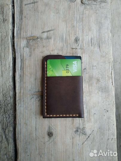 Картхолдер из натуральной кожи ручной работы