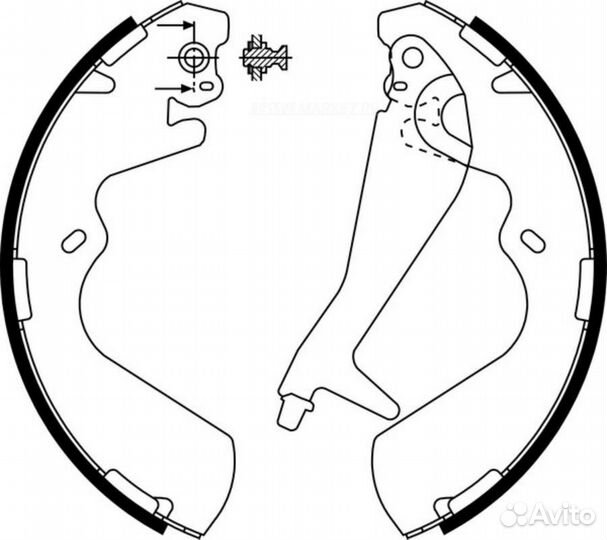 Nisshinbo NS6007 Колодки тормозные барабанные зад