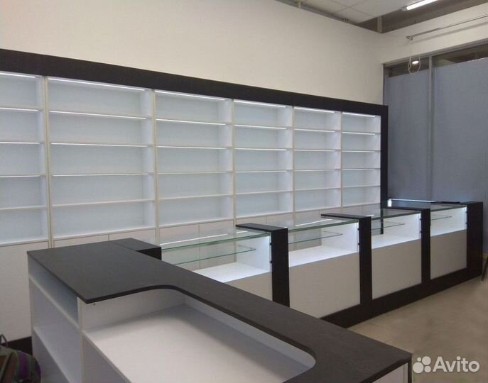 Полки, торговые стеллажи, витрины