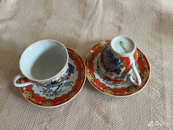 Чайная пара с павлинами