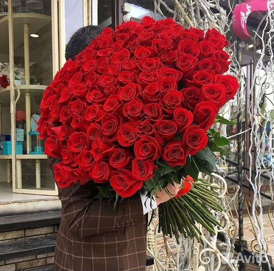 Розы высокие Доставка цветов