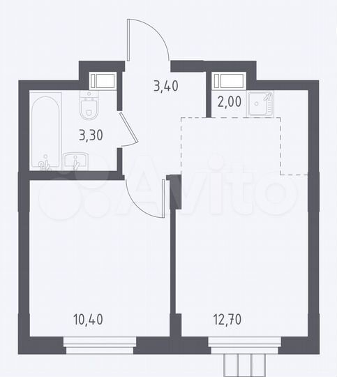 1-к. апартаменты, 31,8 м², 11/20 эт.