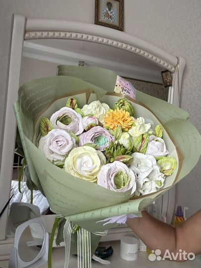 Сладкий букет из зефира