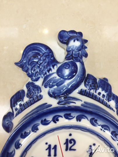 Гжель Часы петушок