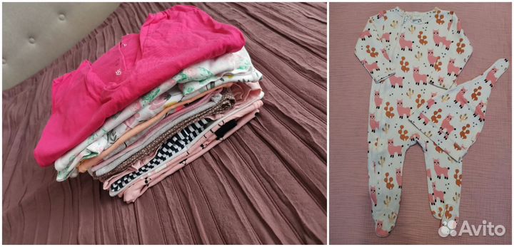 Вещи для девочки пакетом 62, 68, 74, 80