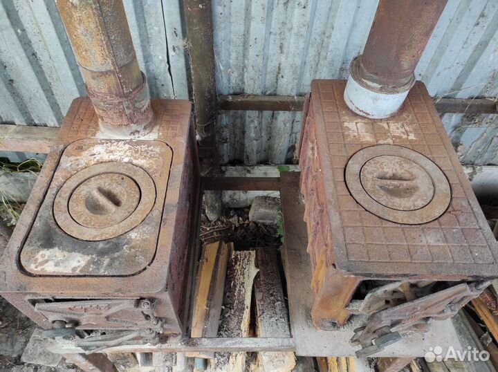Печь буржуйка чугунная СССР