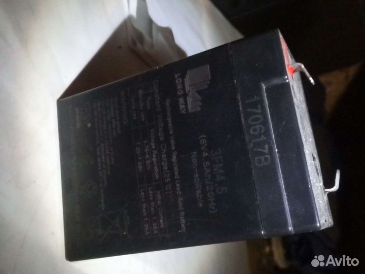 Аккумулятор 6v 4,5ah и 12v