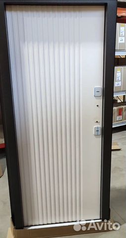 Дверь уличная Винтер 100 графит/белая пвх