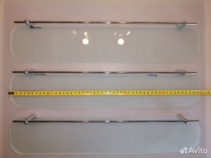 Полки стеклянные sanart для ванной комнаты