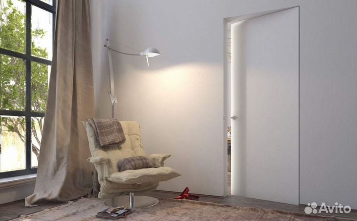 Двери межкомнатные скрытые под покраску, отделку