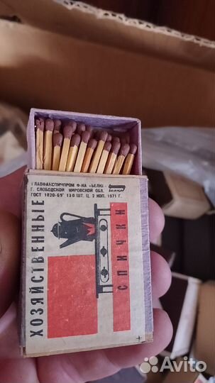 Спички СССР в деревянном коробке