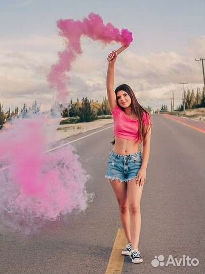 Цветной дым для фото, гендер пати