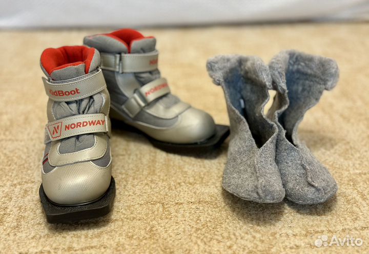 Детские лыжные ботинки Nordway 33-34, крепление 75