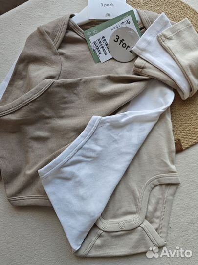 Боди базовые, hm, 3 шт. 68 размер