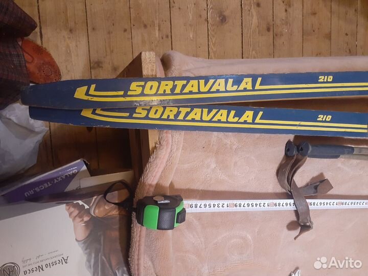 Взрослые и детские лыжи СССР с палками