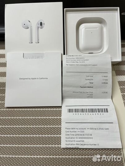 Наушники apple airpods 2
