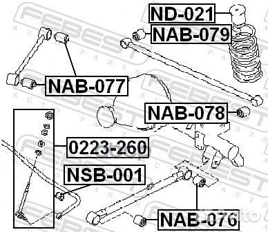 Сайленблок задней продольной тяги (nissan terrano