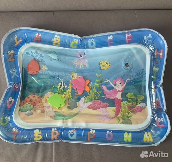 Развивающий детский водный надувной коврик